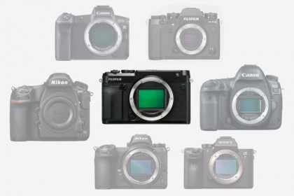 So sánh kích thước Fujifilm GFX 50R với những chiếc máy ảnh phổ biến hiện nay