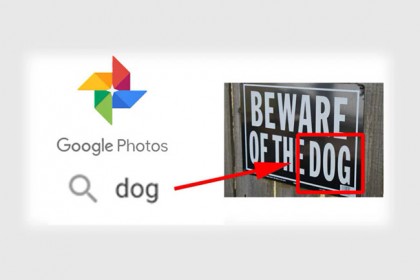 Google Photos đã cho phép tìm kiếm ảnh bằng văn bản có chứa trong đó
