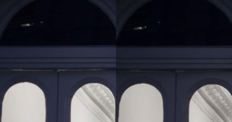 Ảnh crop của Canon 5D Mark I (trái) và Canon 5D Mark IV (phải).