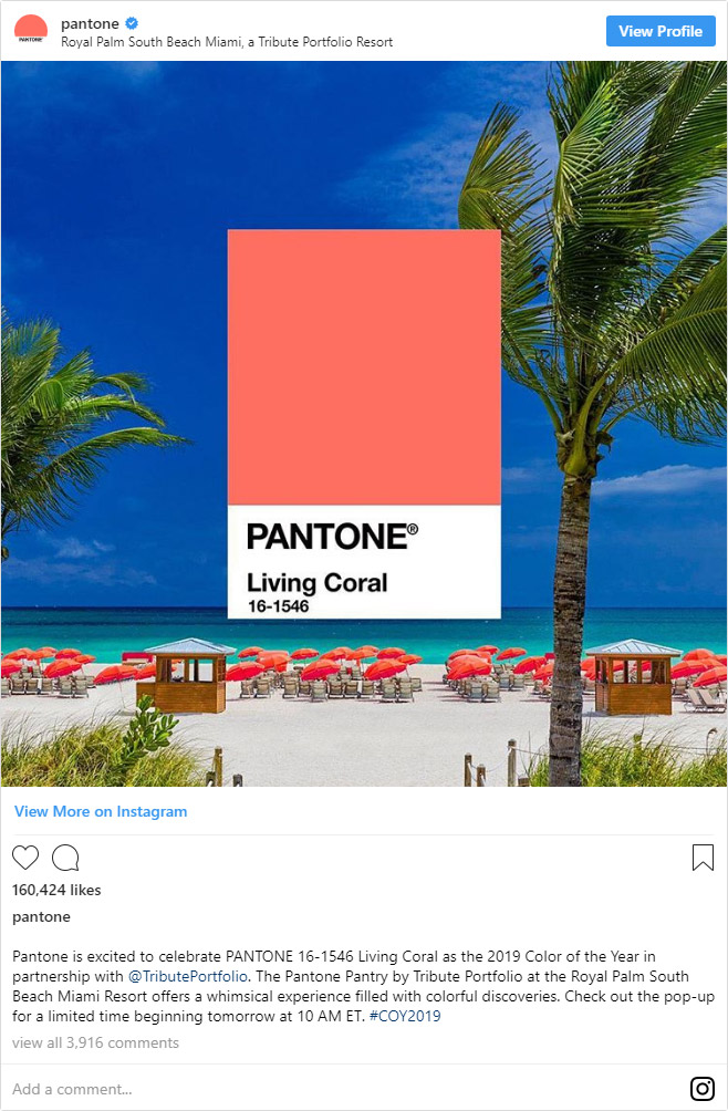 pantone instagram