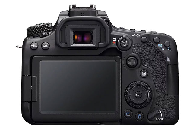 canon eos 90d back view