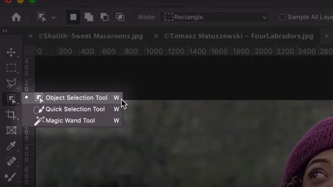 photoshop object selection tool screen