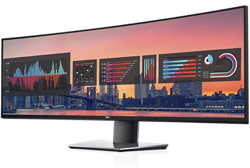 màn hình dell u4919dw mặt trước