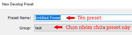 create preset