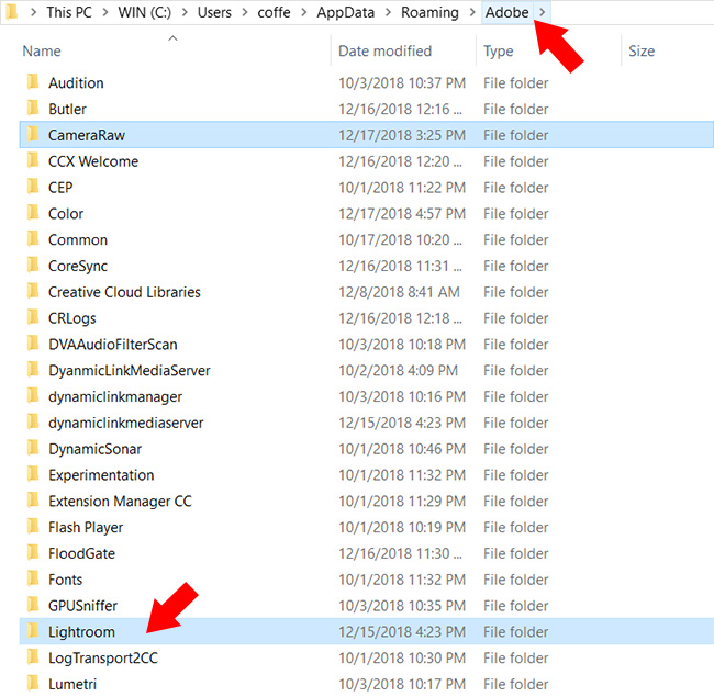 lightroom folder