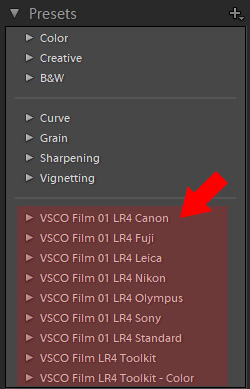 presets in lightroom