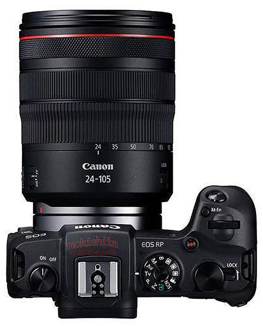 canon eos rp top